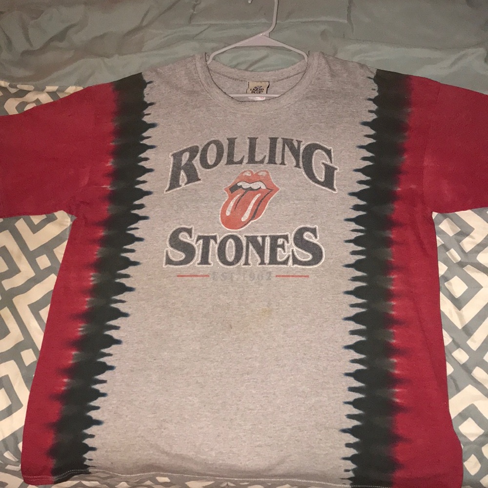 Vintage early 90s Rolling Stones liquid blue tee